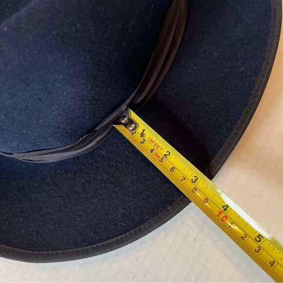 Freya x Veronica Beard Sz L Hat Peppercorn Navy Blue 100% Wool NWT $248 main image 7